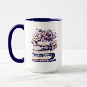 Mug Livres d'antiquités personnalisés et Roses