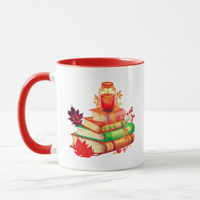 Mug Livres d'automne confortables (Gauche)