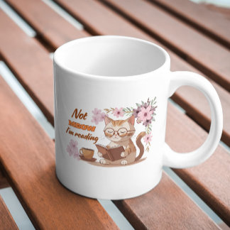 Mug Livres et chats Cadeau Cosy Lecteur de Chat