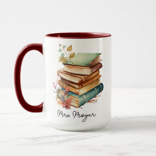 Mug Livres floraux personnalisés Les amoureux Cadeau p