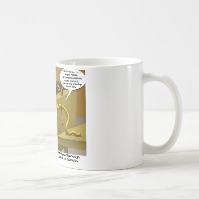 Mug Lizzie Borden Essai Drôle Drôle Dons De Dessin (Droite)