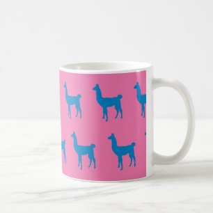 Mug Llama bleu rose