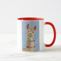Llama ornée - Beige