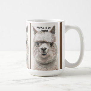 Mug Llama Smile Personnalise la grande bouillie de caf