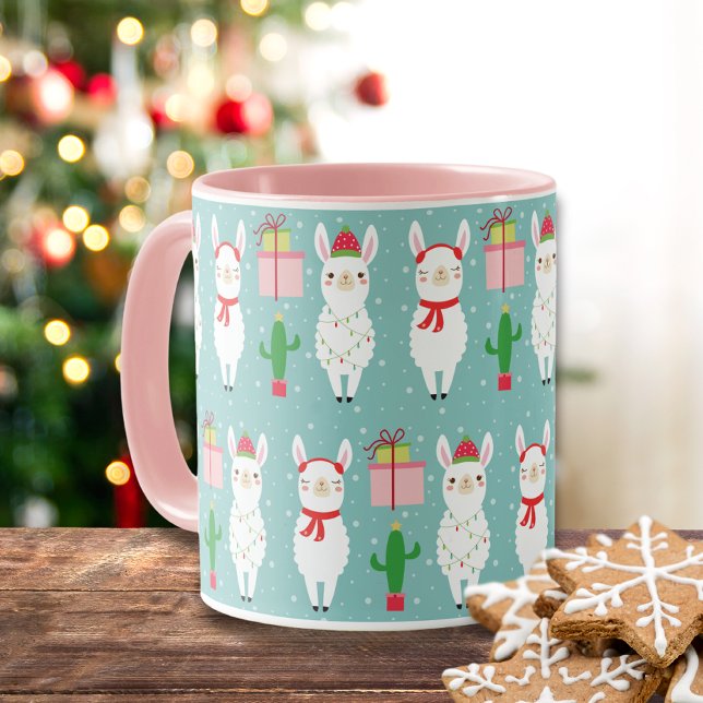 Mug Llamas de Noël d'hiver | Vacances (Créateur téléchargé)