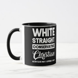 Mug L'offensive chrétienne conservatrice droite blanch