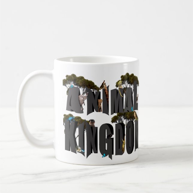 Mug Logo Animal Kingdom Avec Animaux, (Gauche)