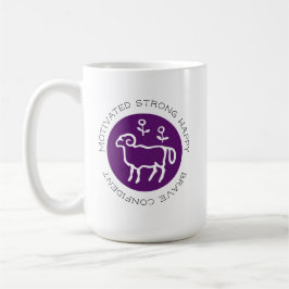 Mug Logo Aries Ram Zodiac Star Sign Astrologie Trait C