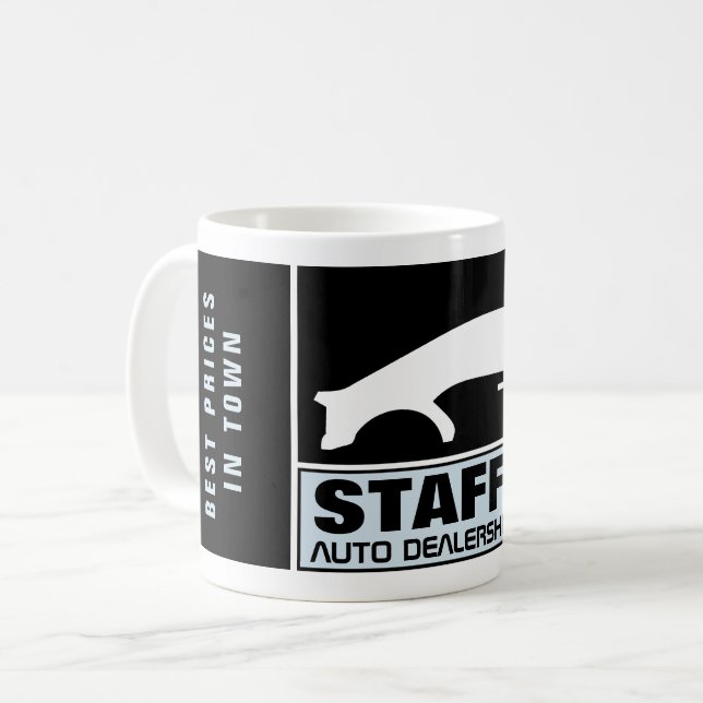 Mug Logo automobile, concessionnaire automobile public (Devant gauche)