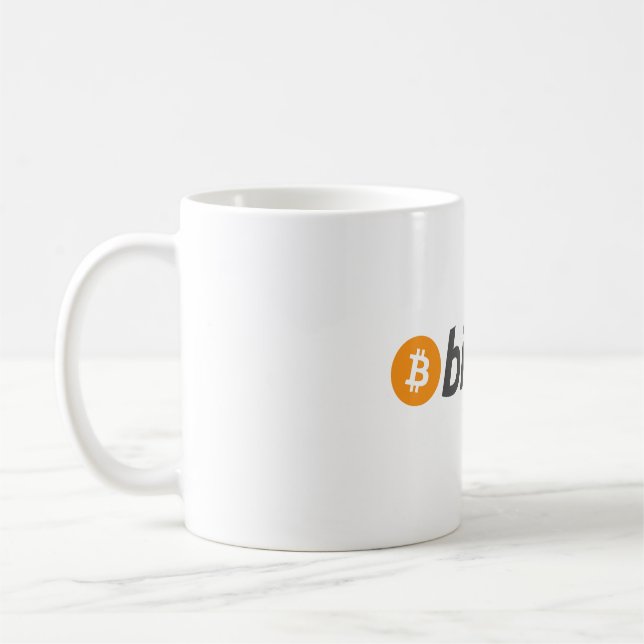 Mug Logo Bitcoin grand avec symbole Bitcoin orange (Gauche)