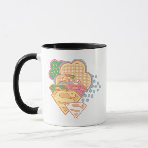 Mug Logo coloré de nuage de Supergirl