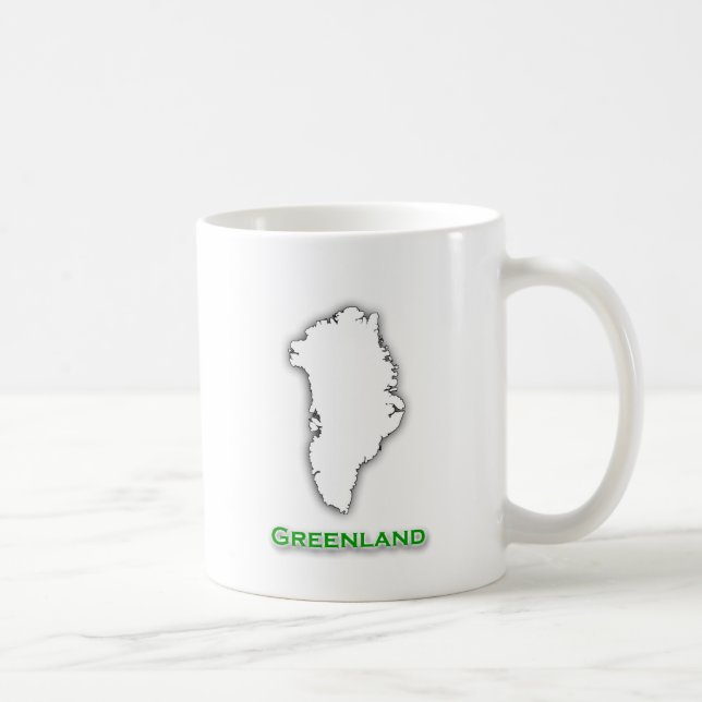 Mug Logo de carte du Groenland (Droite)