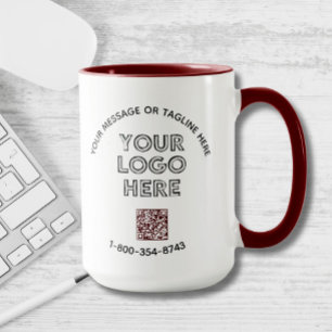 Mug Logo de code QR couleur personnalisée du message p