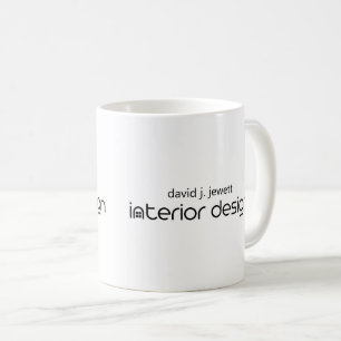 Mug Logo de Design d'intérieur simple noir et blanc
