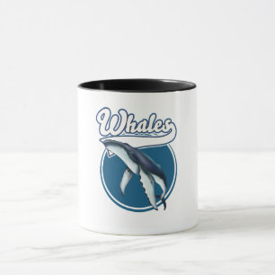 Mug Logo de dessin animé de baleine