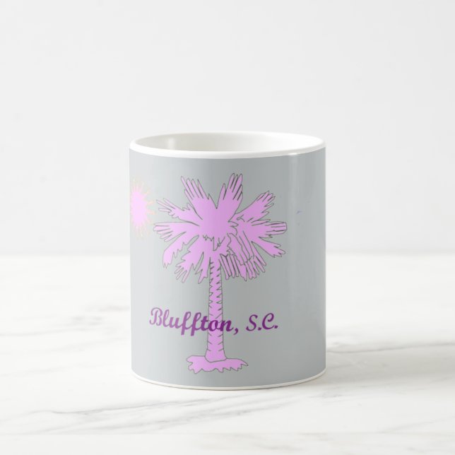 Mug Logo de la chaleur de Palmetto avec Bluffton, (Centre)