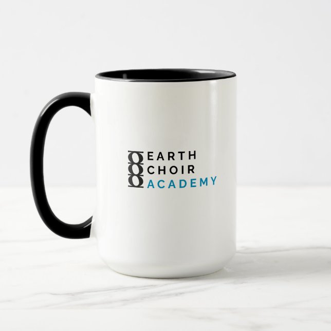 Mug Logo de l'Académie Earth Choir Deux Tons (Gauche)