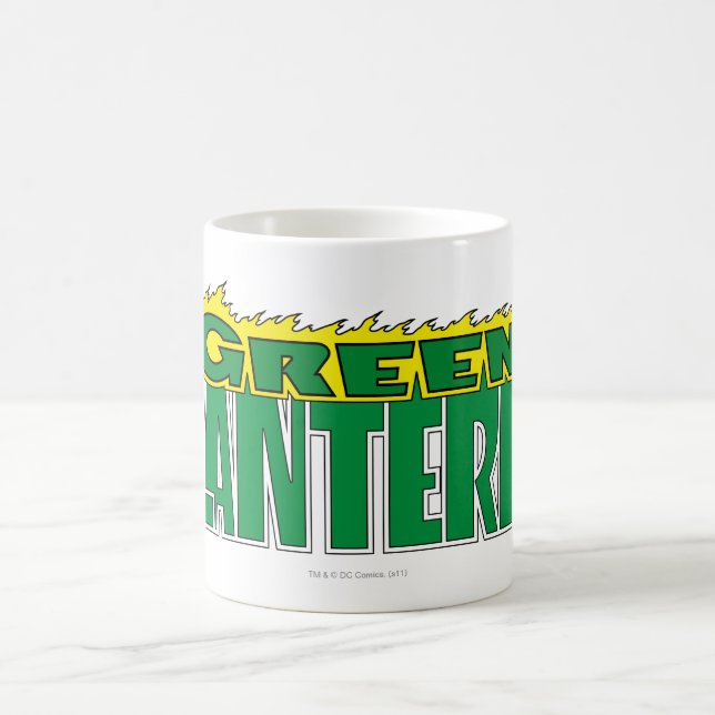 Mug Logo de lanterne verte - Flammes jaunes (Centre)