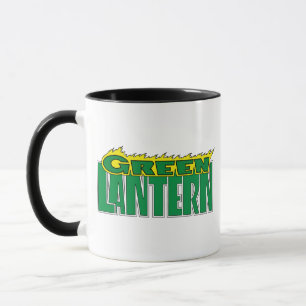 Mug Logo de lanterne verte - Flammes jaunes