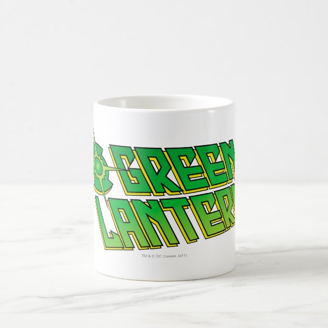 Mug Logo de lanterne verte - incliné (Centre)