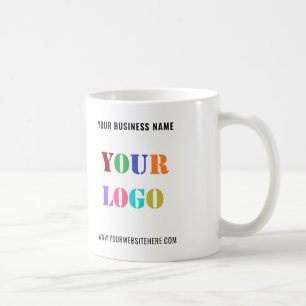 Mug Logo de l'entreprise personnalisée et textos de vo