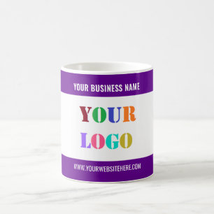 Mug Logo de l'entreprise personnalisée Texte Modèle de