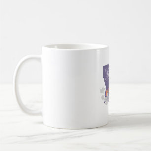 Mug logo de l'État de la fleur de magnolia de Louisian