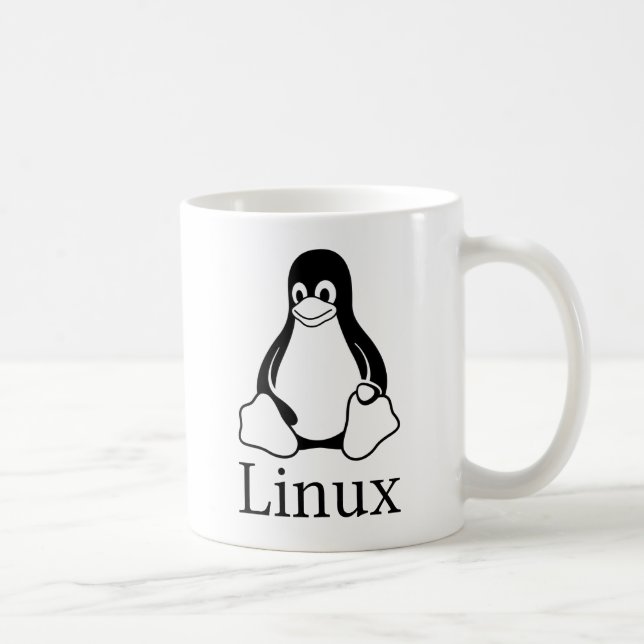 Mug Logo de Linux avec Tux le pingouin de Linux (Droite)