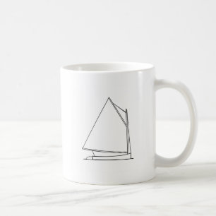 Mug Logo de navigation de Catboat (plan de voile)