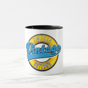 Mug Logo de style vintage Gotland Suède