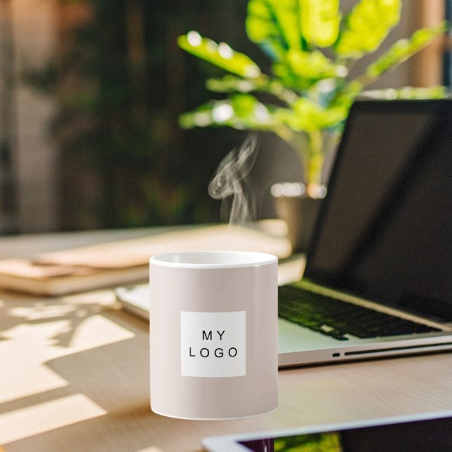 Mug Logo d'entreprise beige (Créateur téléchargé)