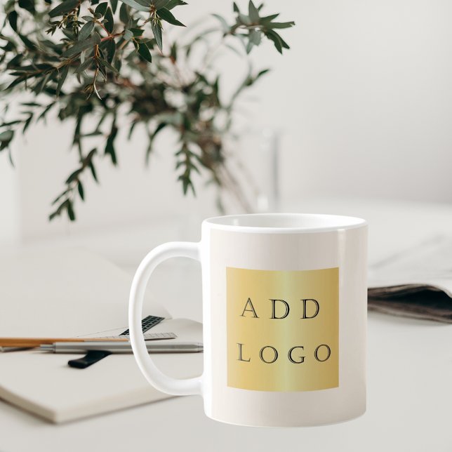 Mug Logo d'entreprise couleur crème beige (Créateur téléchargé)