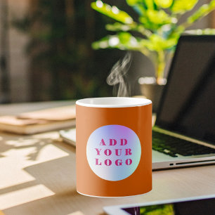 Mug Logo d'entreprise orange brûlé
