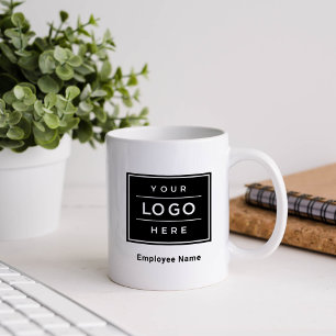 Mug Logo d'entreprise personnalisé et nom de l'employé