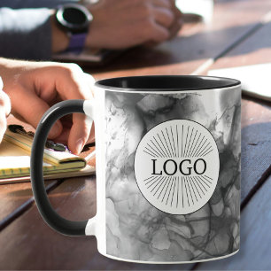 Mug Logo d'entreprise personnalisé noir et blanc
