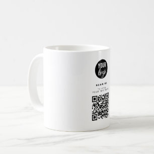 Mug Logo d'entreprise QR Code minimaliste blanc Entrep