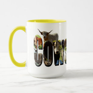 Mug Logo D'Image De Vaches Fabriqué Avec Des Images De