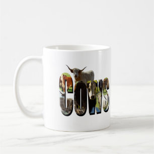 Mug Logo D'Image De Vaches Fabriqué Avec Des Images De