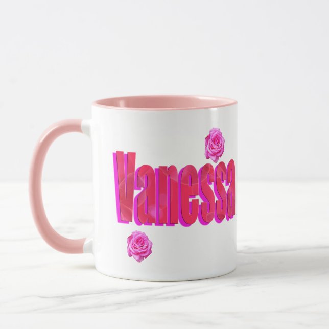 Mug Logo du nom de Vanessa, (Gauche)