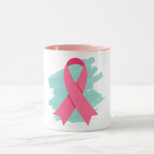 Mug Logo du ruban rose pour la sensibilisation au canc