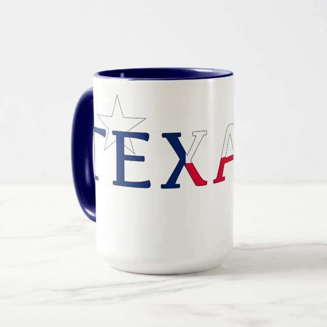 Mug Logo du Texas avec Bluebonnets (Devant gauche)
