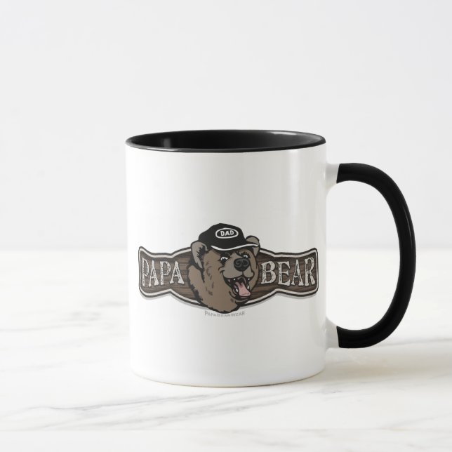 Mug Logo d'usage d'ours de papa (Droite)