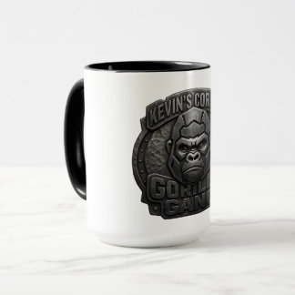 Mug Logo géométrique de Gorilla Gang en métal noir