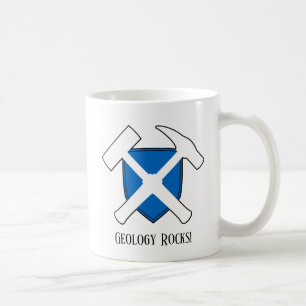 Mug Logo marteau "La géologie déchire" avec le drapeau