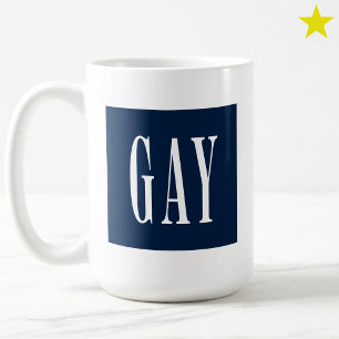 Mug Logo minimaliste bleu moderne de la fierté gay des