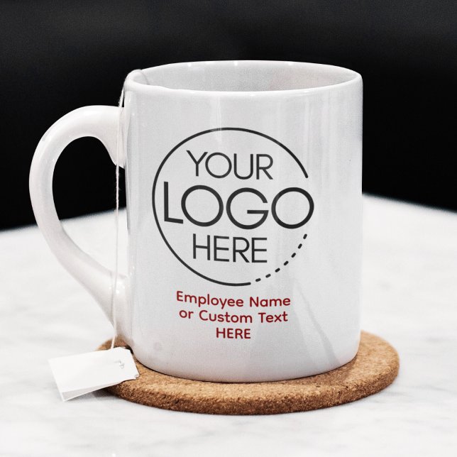 Mug Logo moderne élégant Employé/Société SWAG Red (Créateur téléchargé)