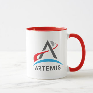 Mug Logo NASA Artemis Comète Rouge/Blanc