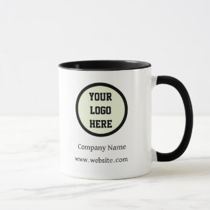 Mug Logo Personnalisé Entreprise Noir Blanc Entreprise