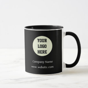 Mug Logo Personnalisé Entreprise Noir Marque Entrepris