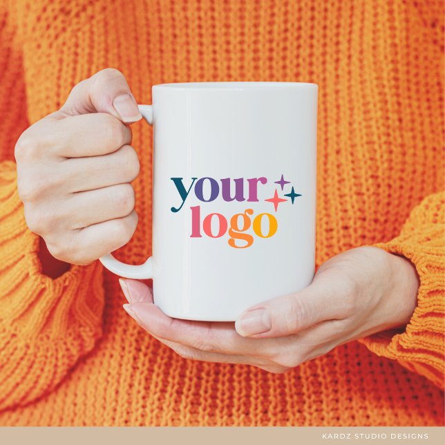 Mug Logo personnalisé moderne de marque blanche (Mug shown in 15 oz. Choose between 11 oz and 15 oz mug.)